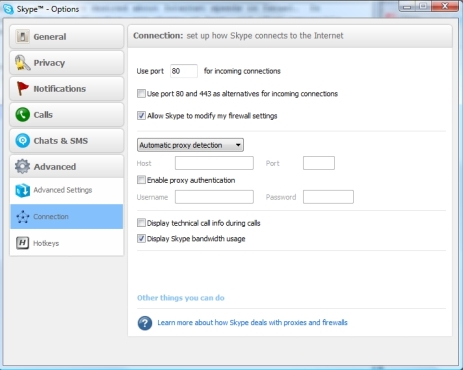 Optimize Skype in Israel